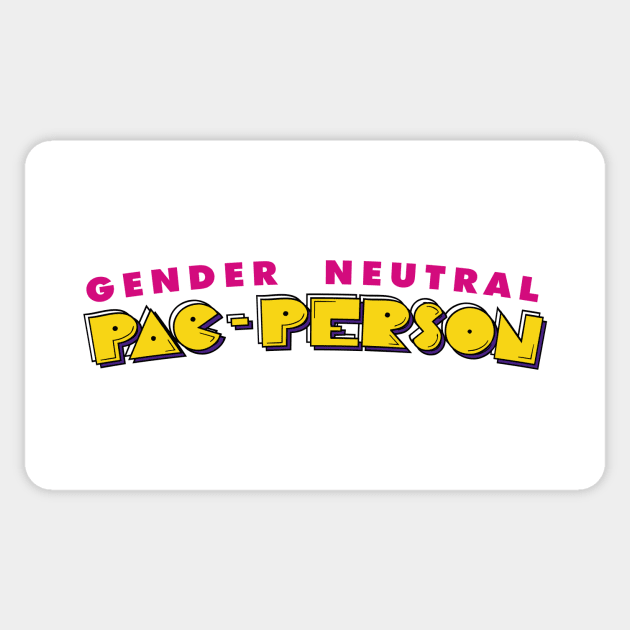 Gender Neutral Pac-Person Sticker by prometheus31